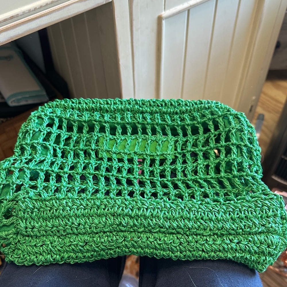 Free People Vibrant Green Crochet Bag - Picture 3 of 4